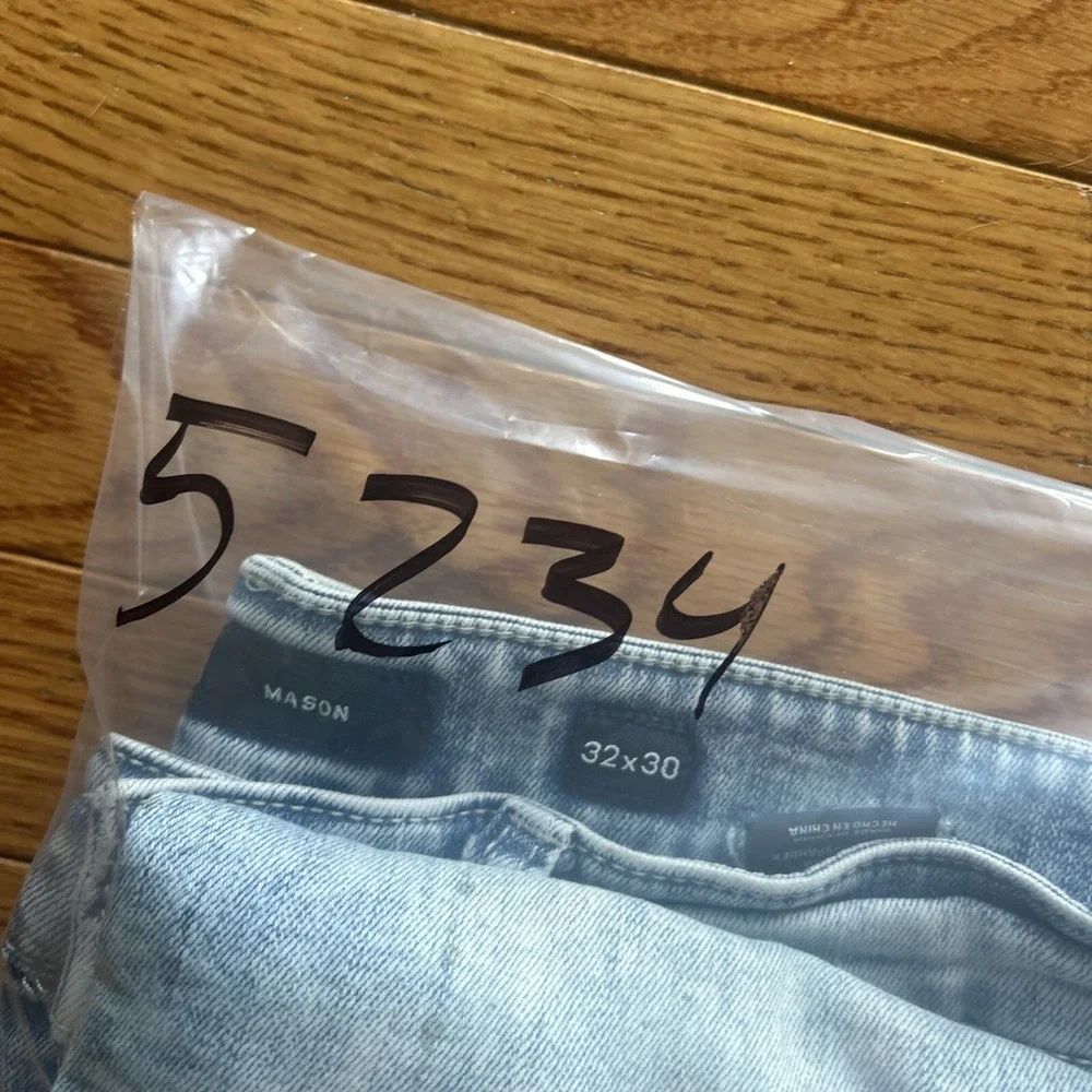 BKE Mason‎ Jeans Mens 32x30 (Actual 32x29) Light Blue Straight Stretch FLAWS